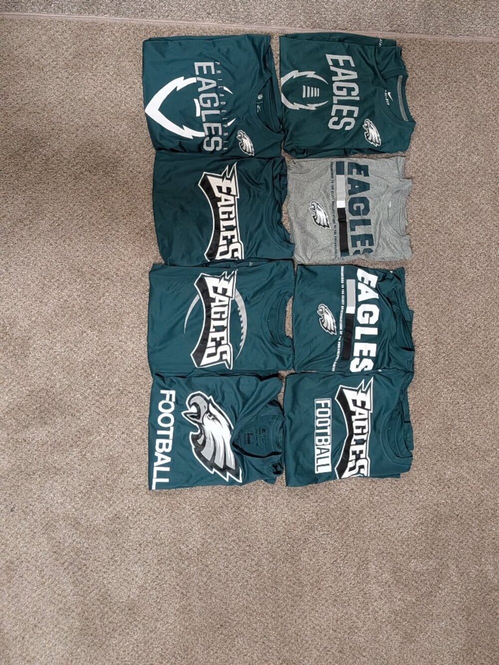 Philadelphia Eagles Nike Dri-Fit T-Shirts Men's Medium Lot